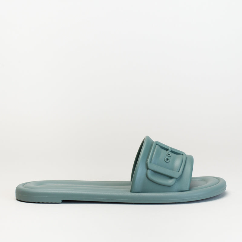 MOCK BUCKLE SLIDE-GREEN