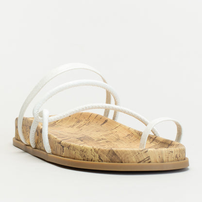 Slip On Cork Sock With Toe Ring Detail