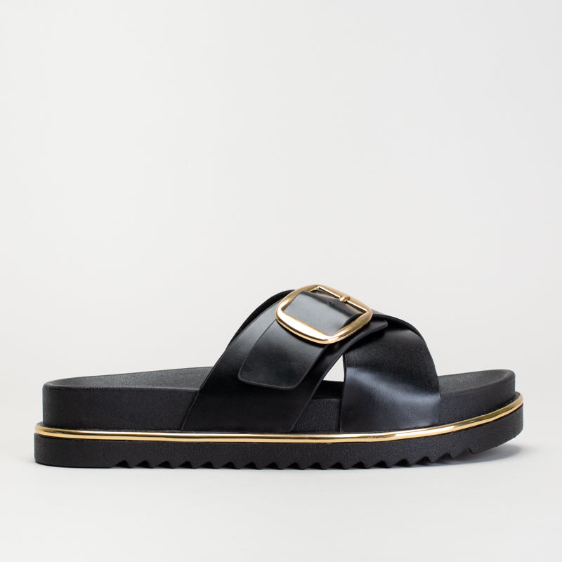 Crossover Sandal With Side Buckle _ 166440