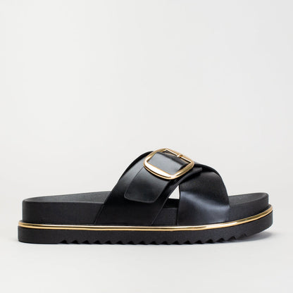 Crossover Sandal With Side Buckle _ 166440