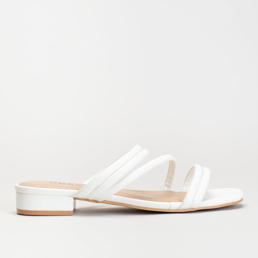 Strappy Slip On Block Heel