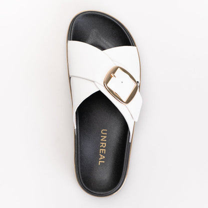 CROSSOVER SANDAL WITH SIDE BUCKLE