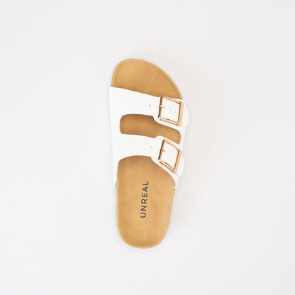 Double Buckle Footbed Mule Sandal