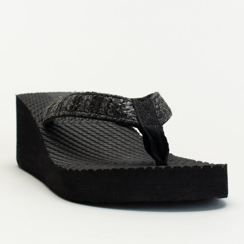 RAFIA PLATFORM THONG
