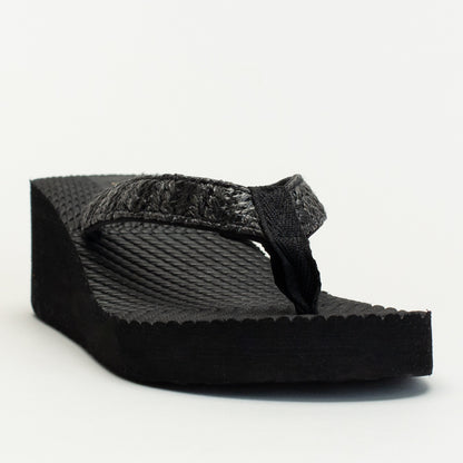 RAFIA PLATFORM THONG