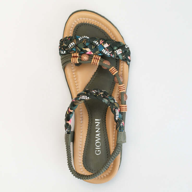 Giovanni Asymetrical Beaded Sandal