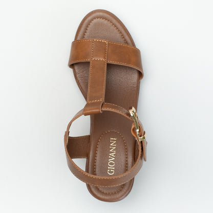 COMFORT T-BAR HEELED SANDAL