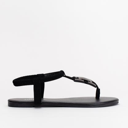 Metal Trim  Thong Flat Sandal