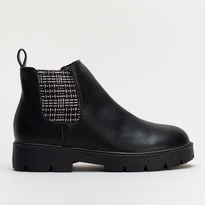 Tweed Gusset Boot _ 159057