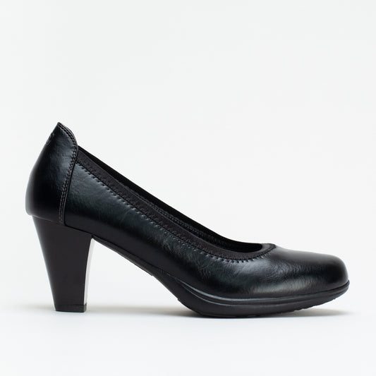 Elastic Topline Block Heel _ 167725
