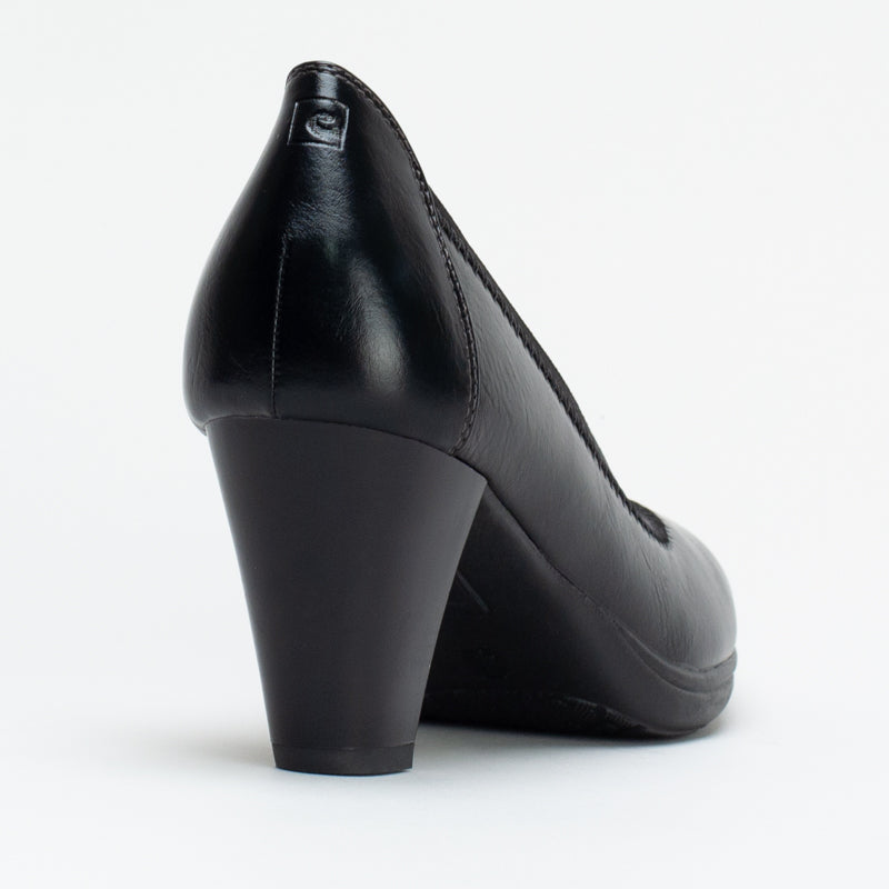 Elastic Topline Block Heel _ 167725