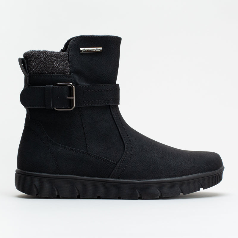 Fur Block Heel Ankle Boot _ 160840