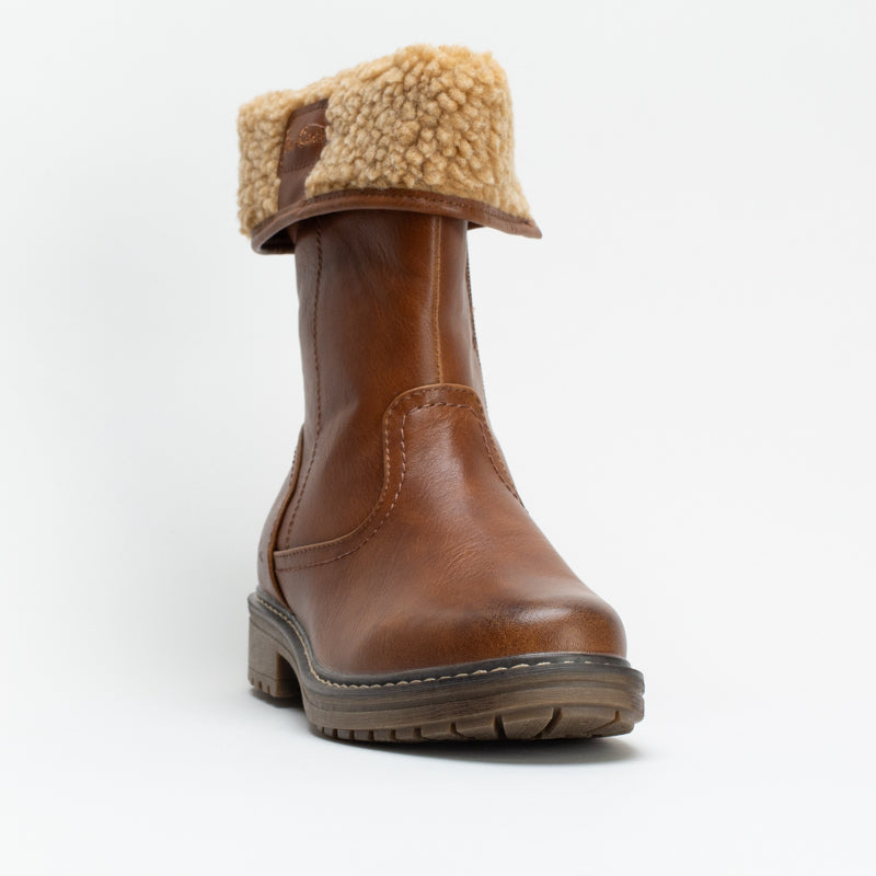 Faux Fur Fold Over Boot _ 167724