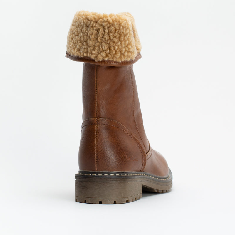 Faux Fur Fold Over Boot _ 167724