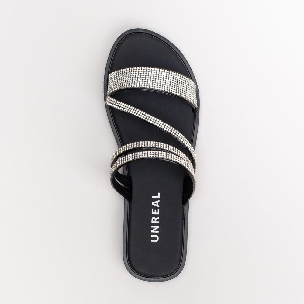 Unreal Ladies Jelly Diamante Sandal _ 155466