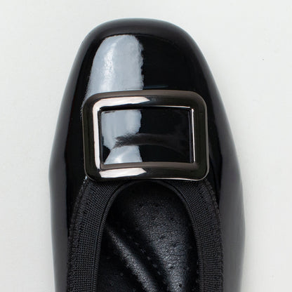 Block heel with oversized trim _ 161642