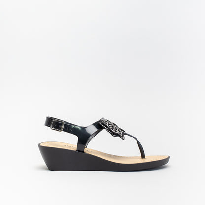 Older Girls Glitter Bow Wedge _ 141069
