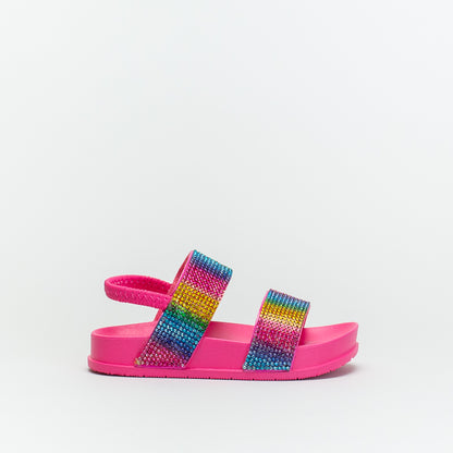 Younger Girls Rainbow Jelly Sandal _ 143043