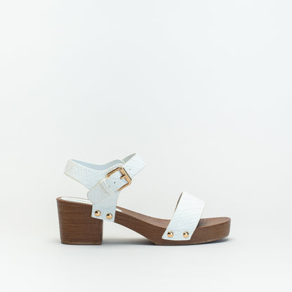 Older Girls Weave Wood Sandal _ 143034