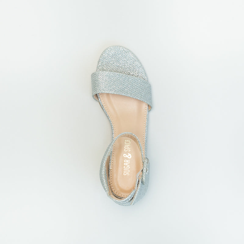 Older Girls Glitter Low Heel Sandal _ 143033