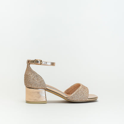 Older Girls Glitter Block Heel _ 144983