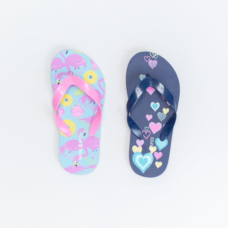 Older Girls Flamingo Pack Flip Flops _ 142924