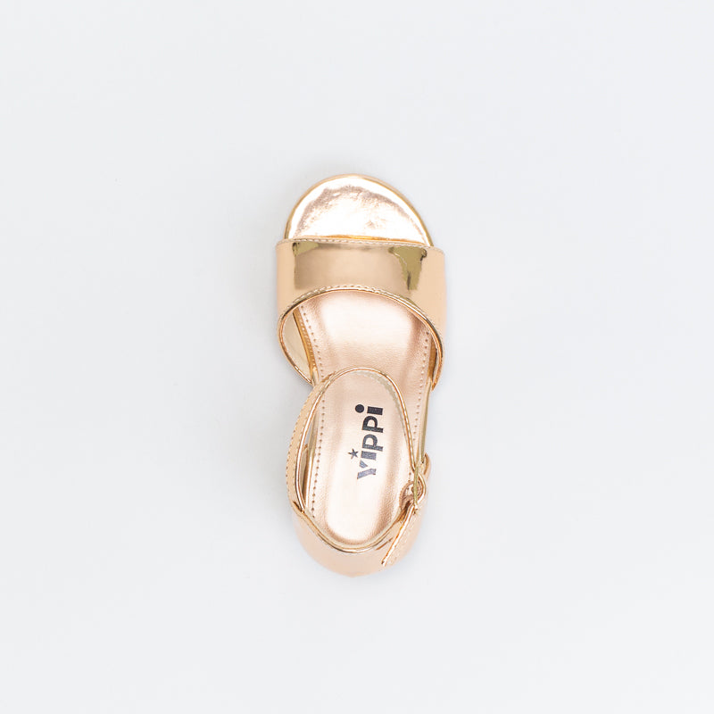 Younger Girls Shiny Block Heel _ 141185