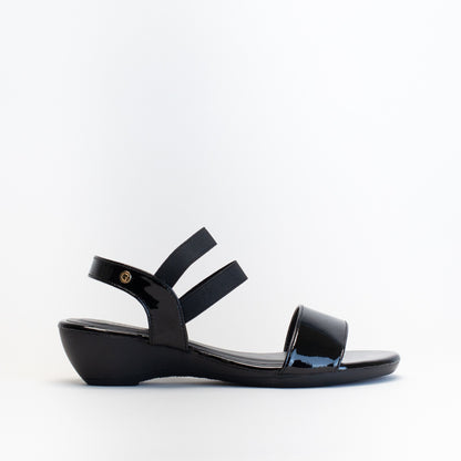 Giovanni Women Elasticated Patent Wedge Sandal _ 150552
