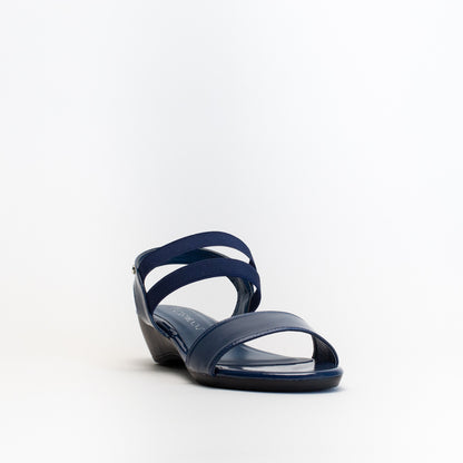 Giovanni Women Elasticated Patent Wedge Sandal _ 150552