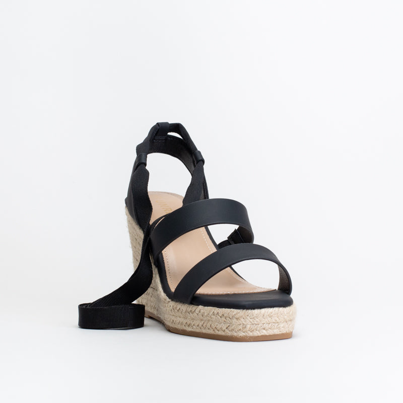 Unreal Women Square Toe Espadrille Wedge Sandal _ 150758