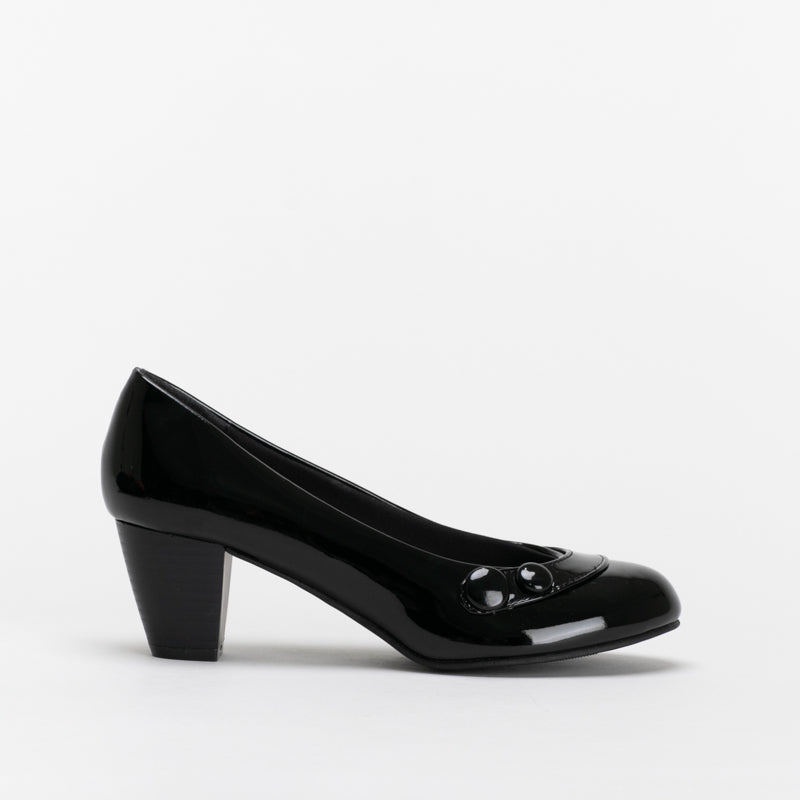 Giovanni Women Comfort Patent Button Comfort Heel _ 140659