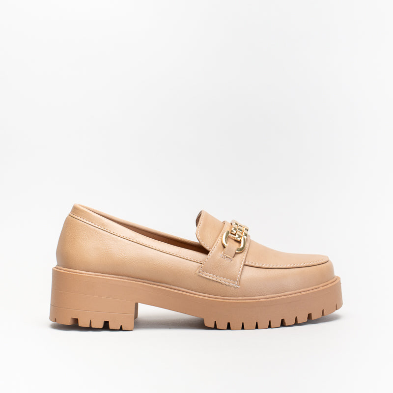 Unreal Women Chunky Loafer With Gold Trim _ 140497