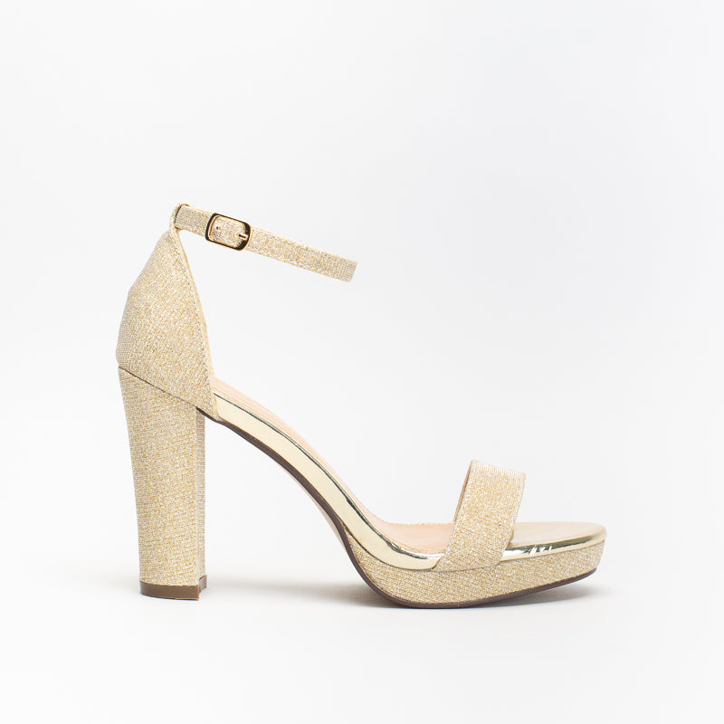 Unreal Women Glitter Platform Block Heel Sandal _ 140635