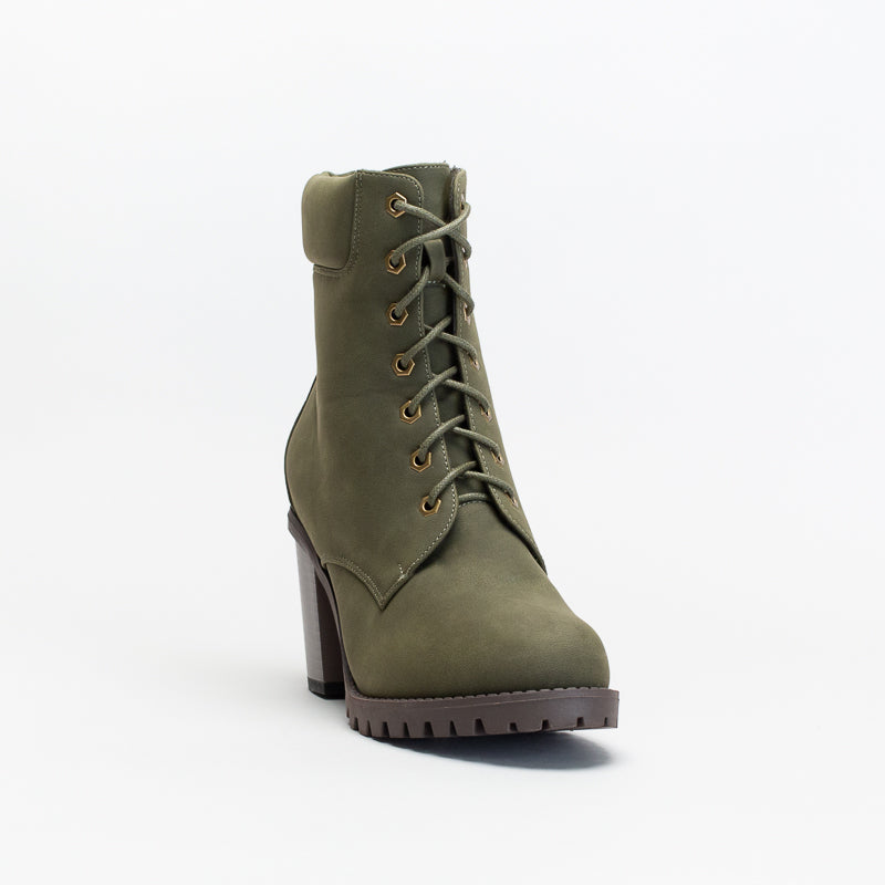 Unreal Women Classic Heeled Hiker Boot 146868 Shoe City