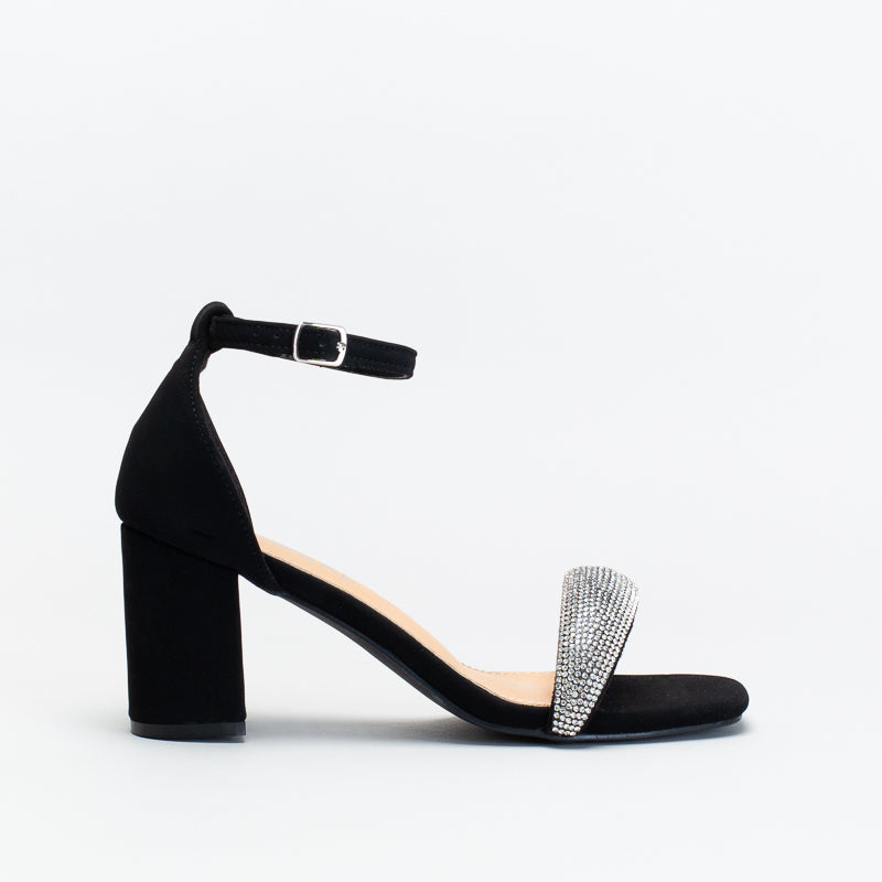 Unreal Women Diamante Block Heel Sandal _ 147450