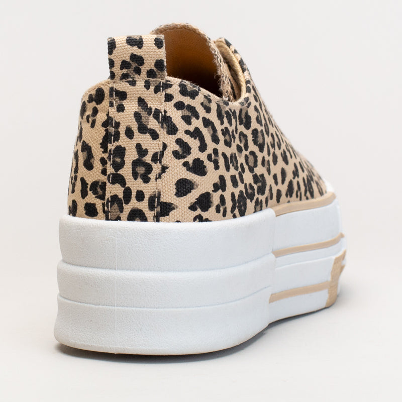 Animal print lace up platform sneaker _ 166262