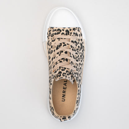 Animal print lace up platform sneaker _ 166262