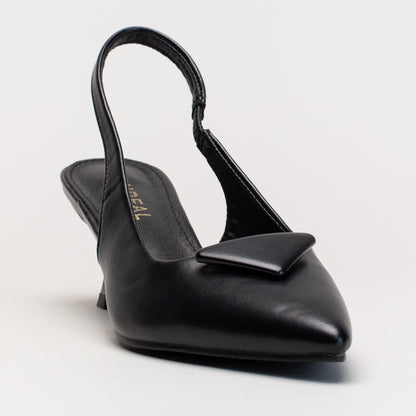 Kitten heel slingback with self colour trim _ 161882