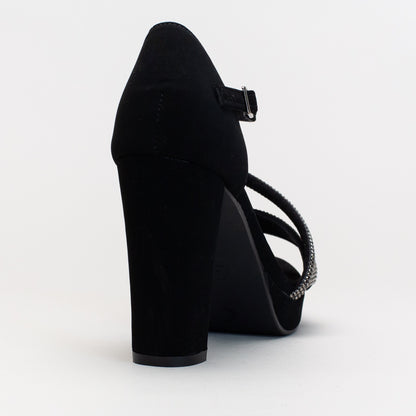Platform Assymetrical Diamante Heel _ 166253