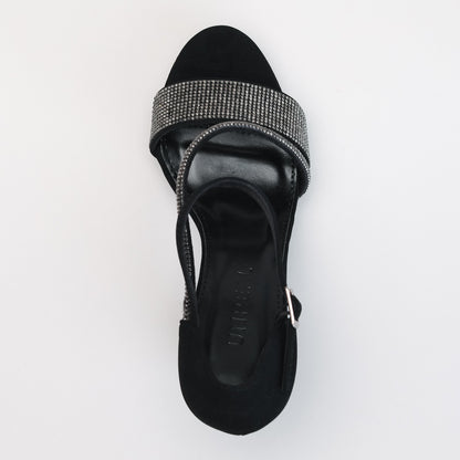 Platform Assymetrical Diamante Heel _ 166253