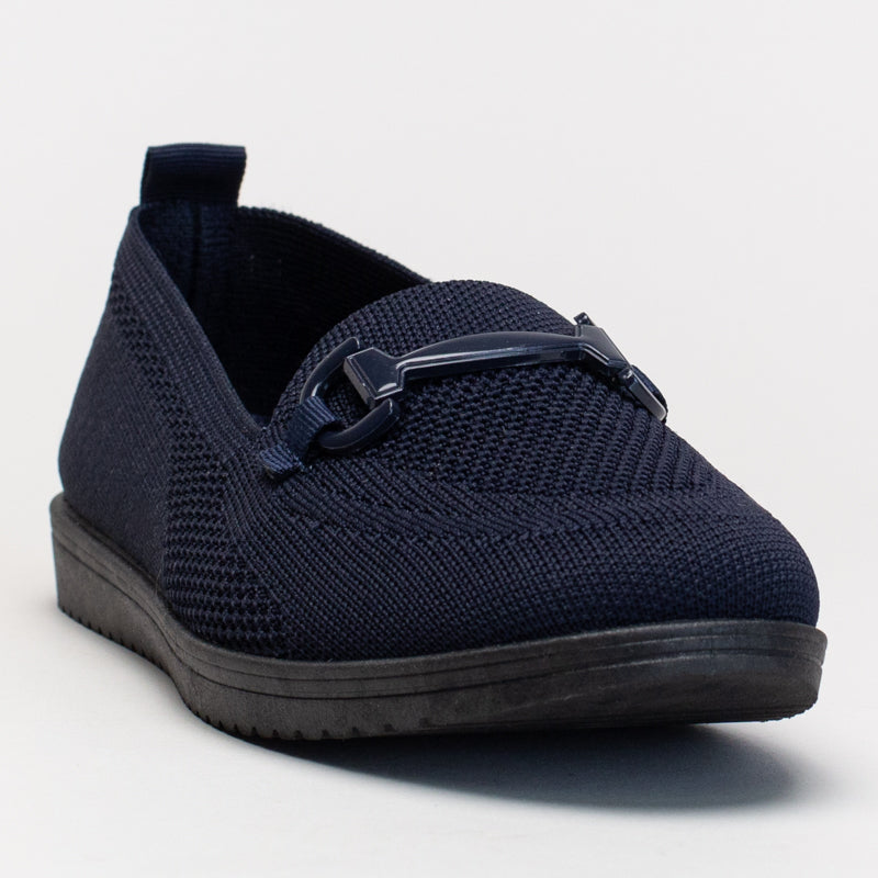Comfort knit loafer with self colour trim  _ 166351