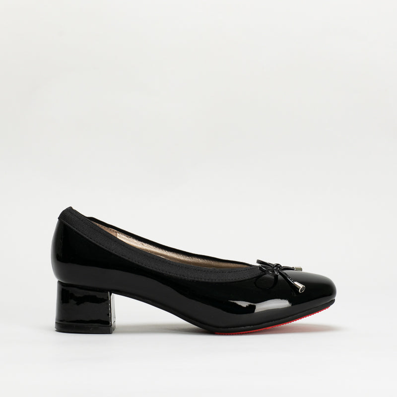 Patent Block Heel With Bow _ 147117
