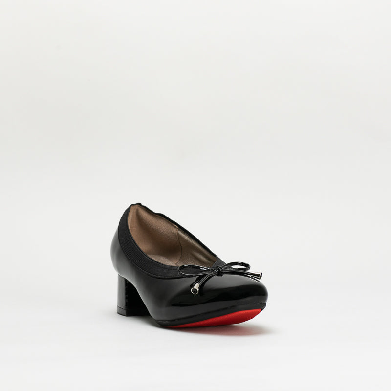 Patent Block Heel With Bow _ 147117