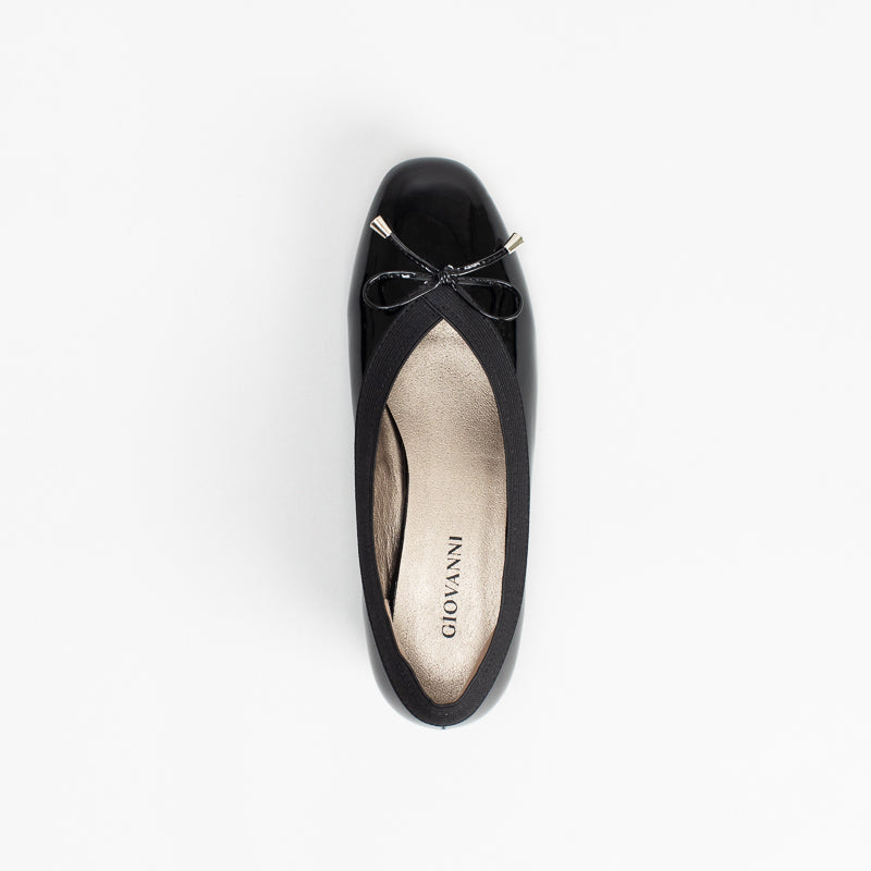 Patent Block Heel With Bow _ 147117