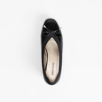 Patent Block Heel With Bow _ 147117