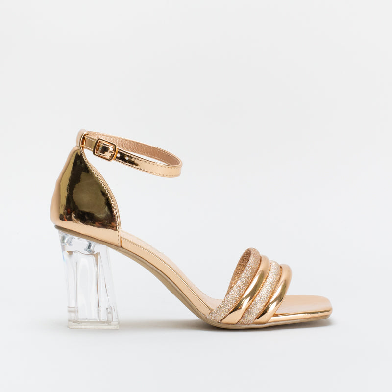 Buy Now Women Beige Transparent Block Heels – Inc5 Shoes