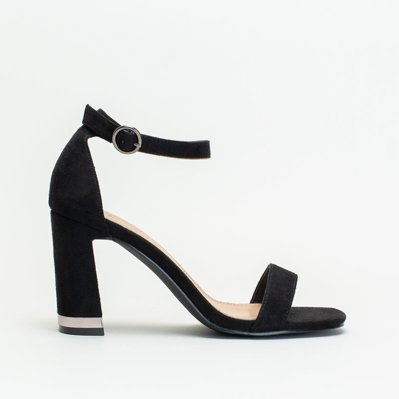 Women's Block Heel with Metal Trim _ 142908