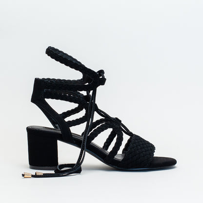 Unreal Women Mid Block Heel With Lace Straps _ 142910