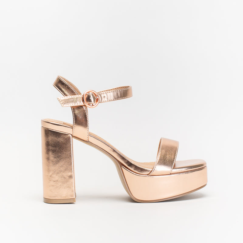 Unreal Women Sq Toe Platform Block Heel Sandal _ 140637