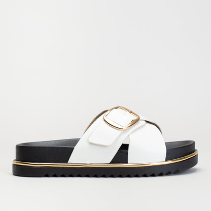 Crossover Sandal With Side Buckle _ 166441